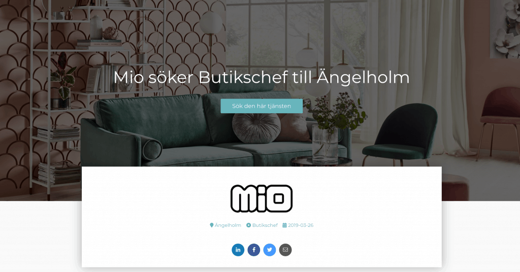 Mio söker butikschef